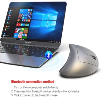 2019 Nove Bluetooth navpično miško ergonomija 800/1600/2400DPI preprečevanje miško roko igra urad miši Pc, prenosnik dodatki