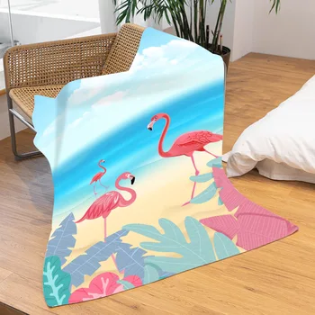 2020 Anime Odejo Doma Dekoracijo Flamingo Odejo Odeje za Postelje Kavč v Dnevni Sobi Poliester