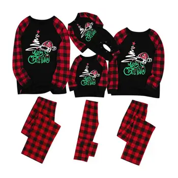 2020 Božič Družinski Ujemanje Pižamo Nastavite Srčkan Odraslih Otrok, Družina Ujemanje Oblačila Družino Sleepwear Nastavite Božič Pižamo Družino
