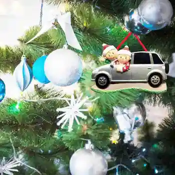 2020 Božično Drevo za Obešanje Obesek za Avto Božič Okraski Družino Dekor Ornament P2Y8