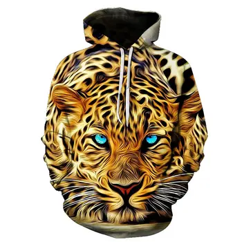 2020 jeseni Nova 3D tiskanje tiger priložnostne hoodie vse ujemajo z vrhovi moda vroče prodaje