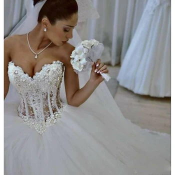 2020 Ljubica haljo de mariage Plus Velikost alibaba kitajska Romantično Princesa Obleke Žogo Til kristalno Poročne Obleke