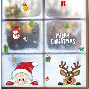 2020 Vesel Božič Stenske Nalepke Steklo Festival Stene Decals je Santa Freske Novo Leto Božični Okraski za Dom Dekor