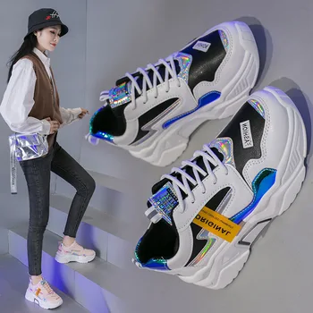 2020 ženske čevlje oče čevlji modni, športni čevlji študentk korejska različica 2020 novo dihanje barvno ujemanje čevlji ženske