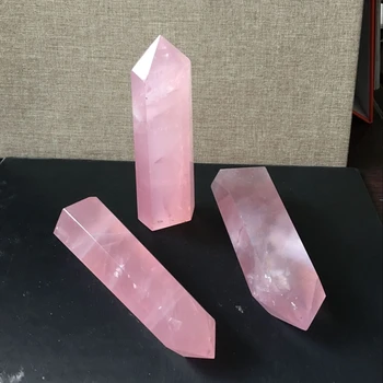 2021 Nov Vroč Modni Naravnih Rock Rose Quartz Crystal Točke Zdravilni Kamen Čiste Barve Obelisk Palico Roza 40-100 MM