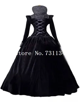 2021 Potrditev Prodaje Črni Žamet ter Saten Viktorijanski Queen Kostum