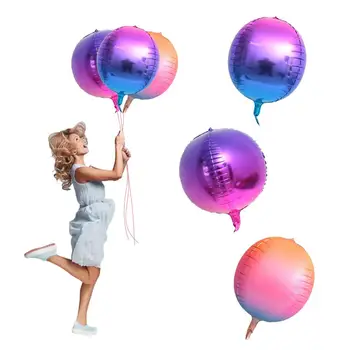 20PCS 22-palčni 4D Aluminijasto Folijo Balone z Gradient Disco Baloni za Ples, Rojstni dan, Poroko Baby Tuš Stranka Dekoracijo