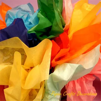 20sheets/veliko 50*75 cm Dekorativni Barvne Tissue Papirja za Scrapbooking Darilo Polje Zavijanje DIY Obdelujete Projektov Dobave
