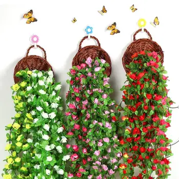230 cm Umetno Cvetje Trte Cvet Orhideje Vrv, Ročno izdelan Obesek Garland Poročno zabavo Domačo Steno DIY Dekoracijo Dobave