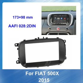2Din avtoradio Stereo Fascijo Ploščo Plošča Avto ABS, primerni za Fiat 500X Avto uspela DVD okvir Večpredstavnostna fascijo Audio Posnetek