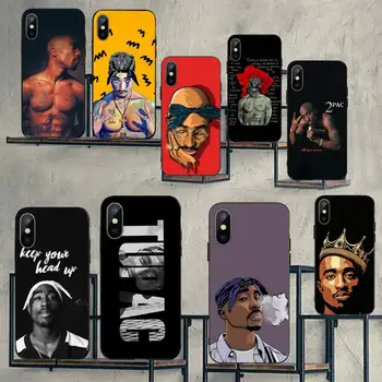 2Pac Tupac Amaru Shakur Težko Telefon Primeru za iPhone 11 12 pro XS MAX 8 7 6 6S Plus X 5S SE 2020 mini