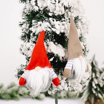 2pcs Božič švedski Gnome Santa Trak Lutka Okraski Visi Xmas Tree Dekor