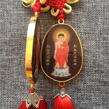 2PCS Geomantic znamenje master DOBRO Amulet blagoslovi varno zdravstveno Prinašajo srečo Avalokitesvara Guanyin Amitabha bude Obesek talisman