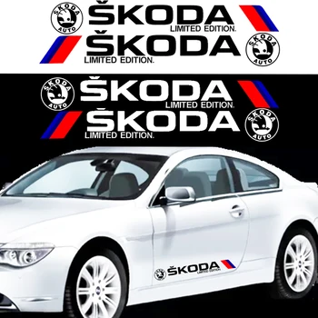2pcs nov modni karoserije nalepke avto značko dekoracijo nalepke Za Skodas Octavia A5 A7 Fabia krasen avto-styling Dodatki