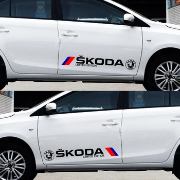 2pcs nov modni karoserije nalepke avto značko dekoracijo nalepke Za Skodas Octavia A5 A7 Fabia krasen avto-styling Dodatki