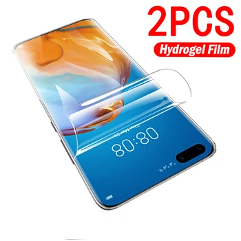 2Pcs Screen Protector Za Huawei P40 Pro Plus P40 Lite E P30 Pro P30 Lite P20 Pro Polno Kritje Hydrogel Film Ni Zaščitno Steklo