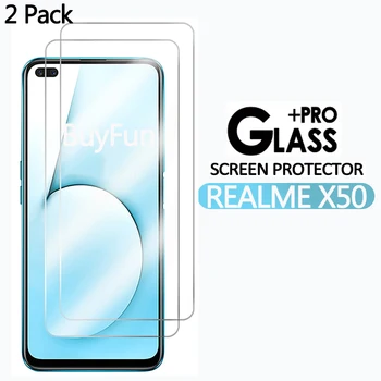 2PCS/Veliko Kaljeno Steklo Za NASPROTNEGA Realme X50 5G Screen Protector Za Resnično me 2 3 Pro 5 5i 3i C1 C2 X Zaščitno Steklo Film
