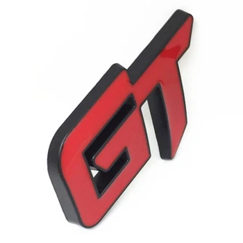 2x 3D Gt Logotip Avto Nalepke za Ford Mustang Osredotočiti 2 3 Fiesta Ranger Mondeo Mk2 Rdeče+Črno-Rdeča+Srebrna