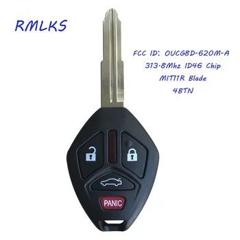 3/4 Gumbi Daljinskega Avto ključ 313.8 MHz ID46 Čip z Desno tipko Rezilo za Mitsubishi Eclipse Galant 2007-2012 OUCG8D-620M-brez ključa F.o.b.