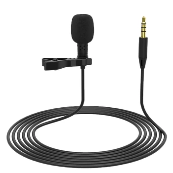 3,5 mm Mini Prenosni Mikrofon Kondenzatorski Clip-on River Lavalier Mikrofon Žično Microfon za Telefon za Prenosnik