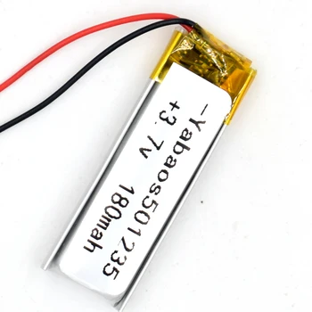 3,7 V 180 mAh Li-Polymer Baterija za ponovno Polnjenje 501235 Li Po ion za GPS, Bluetooth, MP3, MP4 051235