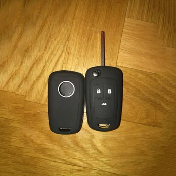 3 Gumbi, Silikonske Gume, Avto Ključ Primeru Kritje Za Chevrolet Cruze Buick Opel, Avto Daljinski Ključ Fob Lupini Torba Črna Avto Dodatki