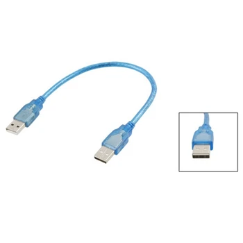 30 cm 1 Ft USB 2.0 Tip A/A Moški-Moški Kabel Podaljšek Kabel Modre Padec ladijskega prometa