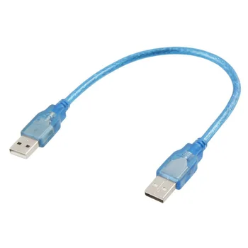 30 cm 1 Ft USB 2.0 Tip A/A Moški-Moški Kabel Podaljšek Kabel Modre Padec ladijskega prometa
