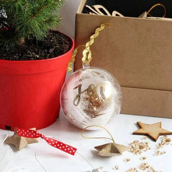 30 Kroglice/Serija DIY 70 mm, Božično Drevo, Viseče Žogo Pregleden Žogo Prosojne Plastike, ki je Napolnjena Žogo Ornament