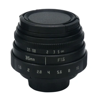 35 mm F1.6 C Mount Kamera, Objektiv s Adapter Ring za Canon EOSM M2 M3