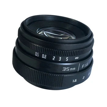 35 mm F1.6 C Mount Kamera, Objektiv s Adapter Ring za Canon EOSM M2 M3