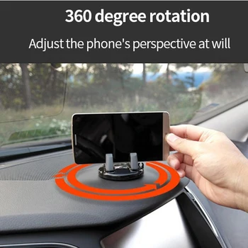 360-Stopinjski Vrtečih Avto Nosilec za Telefon, Anti Slip Silikonski Mobilni Telefon Stojalo Gori GPS Podporo za Xiaomi Huawei Auto Dodatki