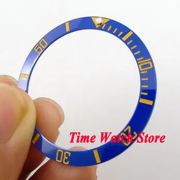 38 mm visoke kakovosti modra keramične plošče rumene oznake za moške ure B24