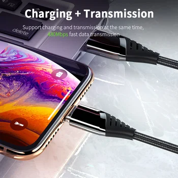 3A Močno Magnetno Kabel Hitrega Polnjenja priključek Mikro Usb Tip C Najlon Pleteni Polnilnik, Kabel za iPhone 11 X Samsung Xiaomi Huawei 1M 2M
