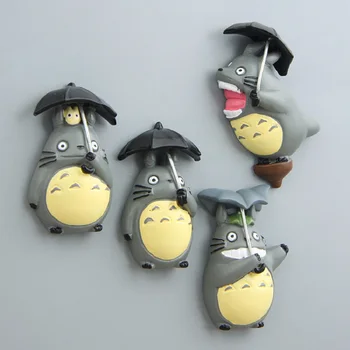 3D Cartoon Totoro Magnet Hladilniki trgovina s Smolo Hladilnik Magnet Dekor Kuhinja Hladilnik, Magnetno Nalepko Domov Dekoracijo Darilo