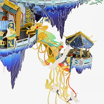 3D Kovinski Puzzle Luna Palace model kompleti DIY Laser Cut Sestavljanje Sestavljanke Za Otroke Namizno dekoracijo DARILO