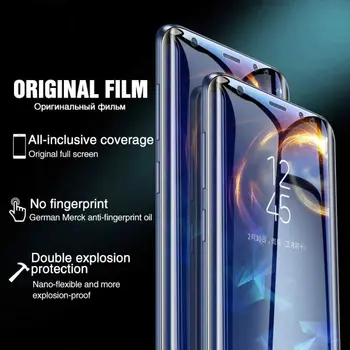 3D Mehko Poln Kritje Zaščitno folijo Za Samsung Galaxy A3 A5 A7 2016 2017 J3 J5 J7 Screen Protector Hydrogel Film Ni Stekla
