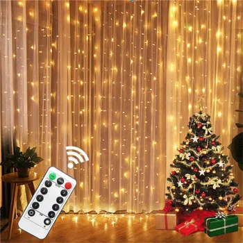 3M LED Pravljice Luči Garland Zavese Lučka za Daljinsko upravljanje USB Niz Luči garland na oknu Božični Okraski za Dom
