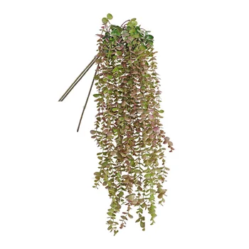 3pcs 110 cm, Umetni Eucalyptus Ponaredek Trto Eucalyptus Green/Vijolična Umetno Cvetje Trte, ki Visi Rattan, Umetni Rastlin