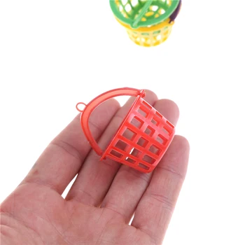3PCS 4,2 cm ollhouse 1:12 Miniaturni Model, Igrača Barvo Naključno Plastičnih Smeti Pločevinke Košarica za Pribor