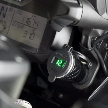 4.2 A CNC Aluminija Dvojno USB Napetost Prikaz Motocikel Polnilnik za BMW F800