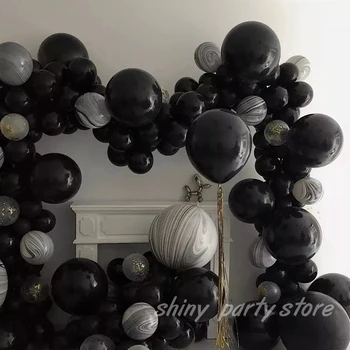 5-36inch Črni Krog Latex Balonov, Poročni Dekoracijo Helij Velik Velik Velikan Baloni za Rojstni dan Stranka Dekor Napihljivi Zračni Žogo