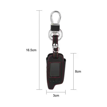 5 Gumbe Daljinskega Usnje Tipko Kritje Primera Dveh Poti Alarmni Sistem LCD-Krmilnik Keychain