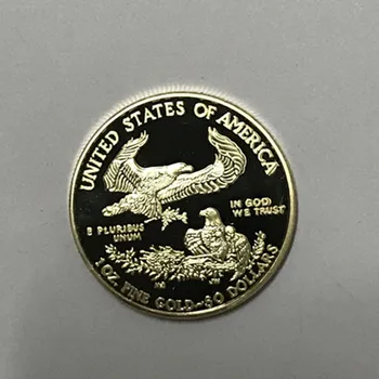 5 Kos nemagnetni Svobode 2016 kovanec svobode 24K pozlačeni značko orel 32.6 mm padec ladijskega prometa orderacceptable spominek kovanec