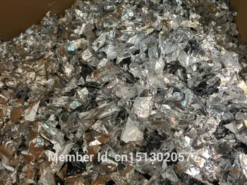 50 G Zdrobljen Imitacija srebra luskast listov čistega Aluminija Luskast listov, brezplačna dostava