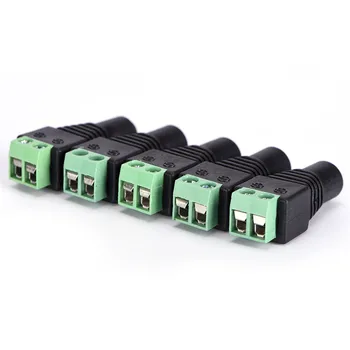5Pcs/veliko DC 12V Tlak Line Tip Power Plug Adapter Priključek Za Led Trak Svetlobe