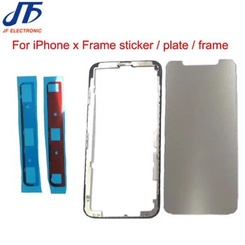 5set/veliko Zaslon, Okvir Ploščo za iPhone X Sredini Okvirja Z Samolepilne Nalepke ploščica Nadomestni deli