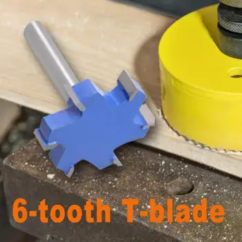 6 Zob Podaljšanje T-oblikovane Rezalne Lesa Tenon Lesnoobdelovalnih Rezkanje Rezalnik