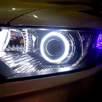 60MMCar 12V COB LED CCFL Obroči Angel Eyes Luči za Meglo Lučka Bela