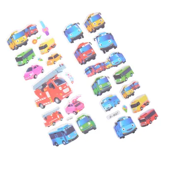 6pcs/set Očitajo Mali Avtobus Oznako Pegatinas Juguetes 3D Cartoon Nalepke Pegatinas Infantiles Otroci Nalepke V Zvezek Vroče Prodaja